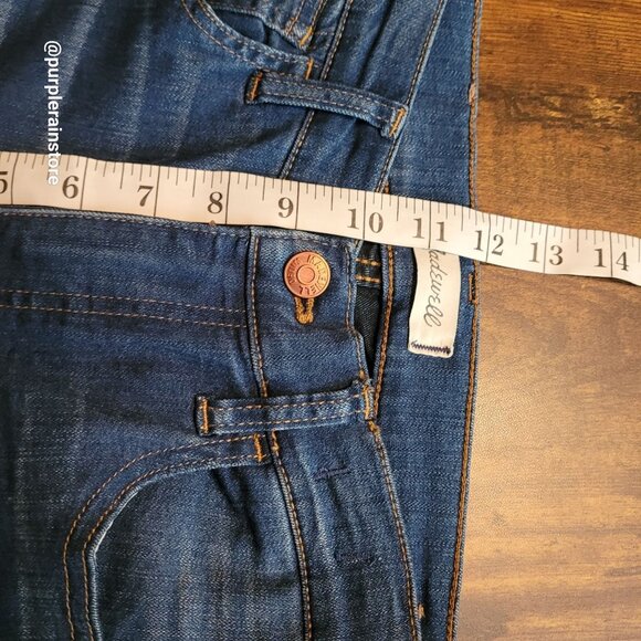 Madewell Jeans 27 Roadtripper Skinny Mid Rise Orson Wash H5804 Stretch Denim - Picture 9 of 13